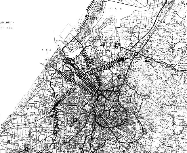 Proposed Urban Structure with Strong Corridors Connecting Urban Center with Subcenters